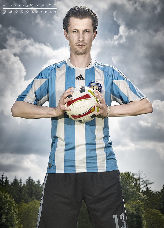 Portrait of a footballer